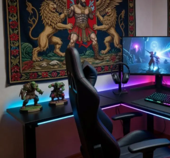 Български геймърски сетъп с RGB осветление